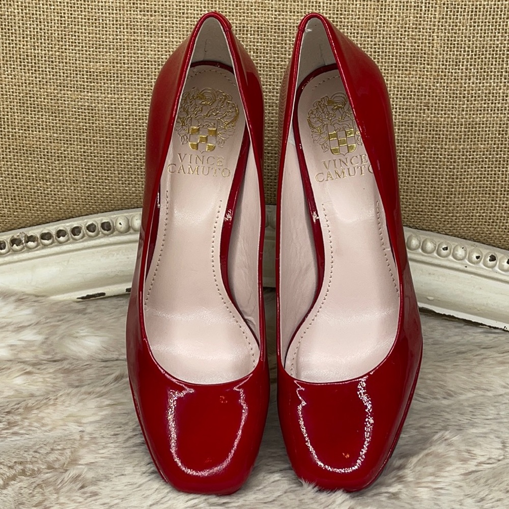 Vince Camuto Glossy Red Heels